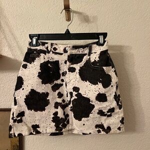 ADIKA cow print skirt